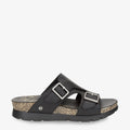 Siena sandalias de piel con forro interior de piel. negro