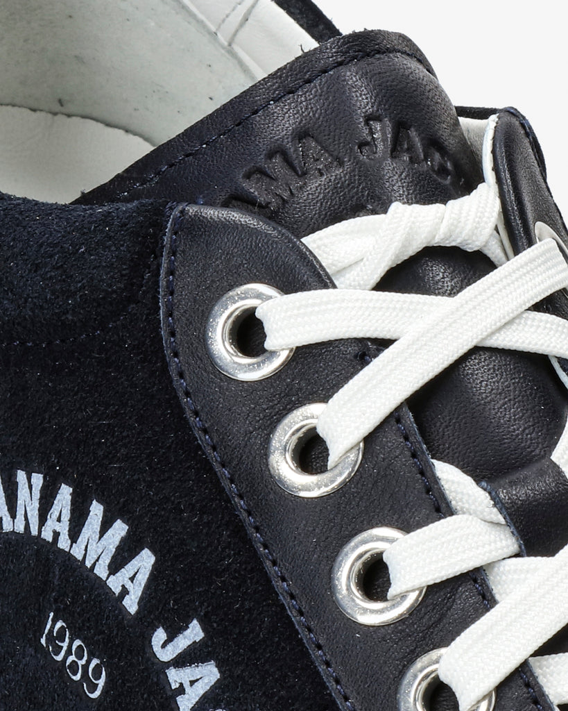 Alek sneakers de piel con forro interior de piel. marino