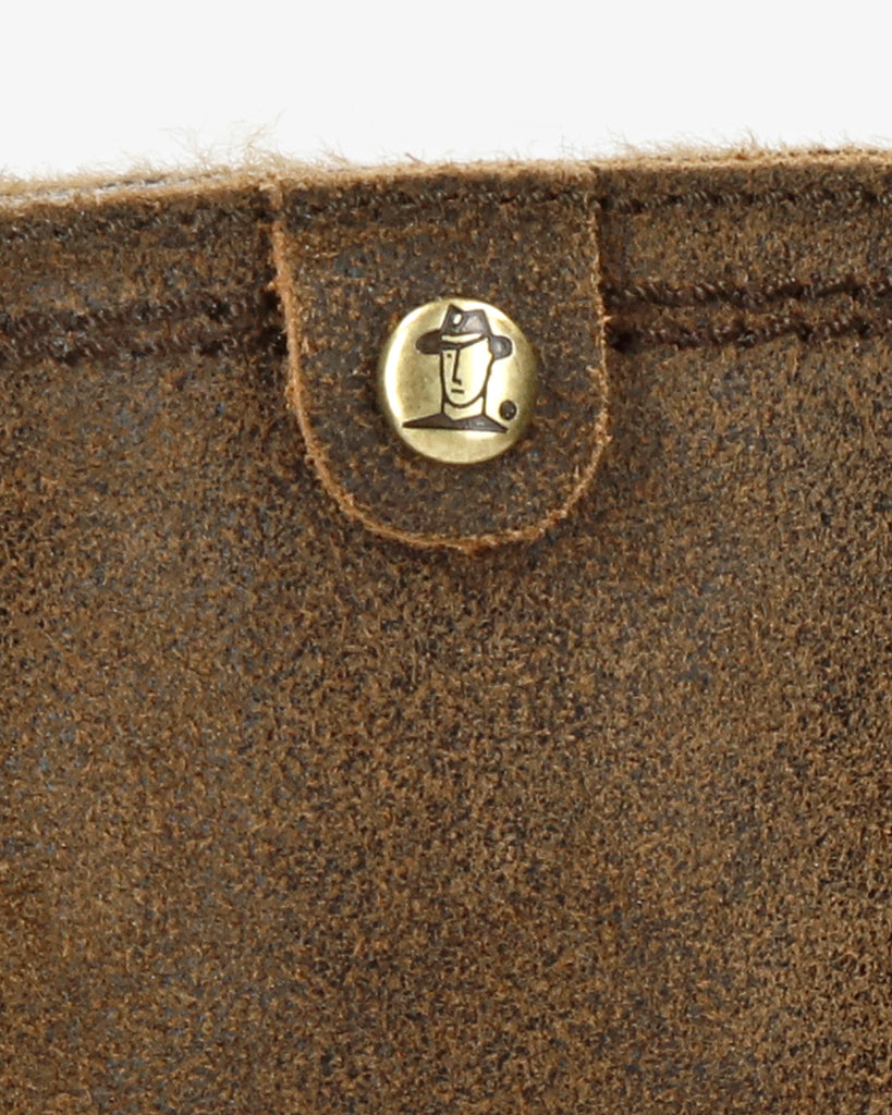 Bambina botas de piel con forro interior de pelo. marron