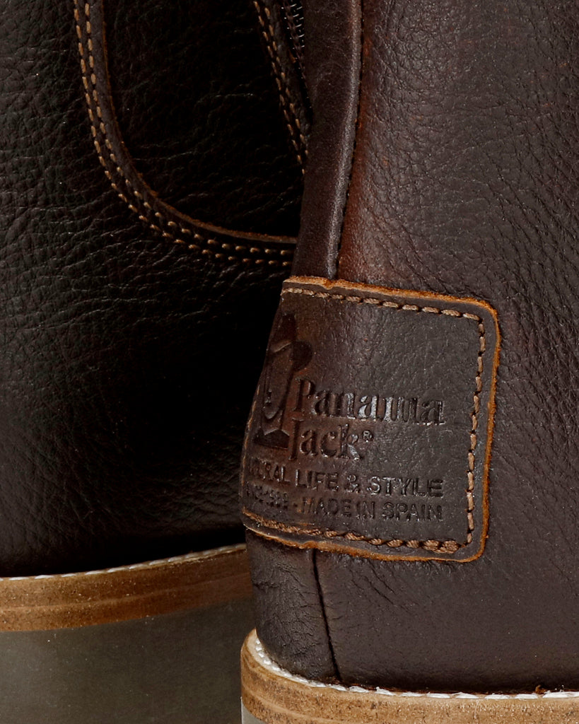 Beny Igloo botín de piel con forro interior de pelo natural. castaño