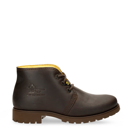 Bota Panama botín de piel con forro interior de piel. marron