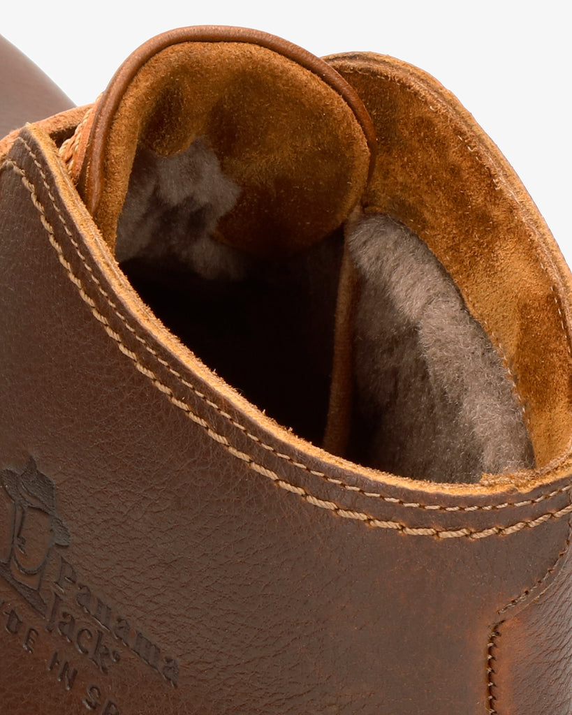 Bota Panama Igloo botas de piel con forro interior de pelo natural. cuero