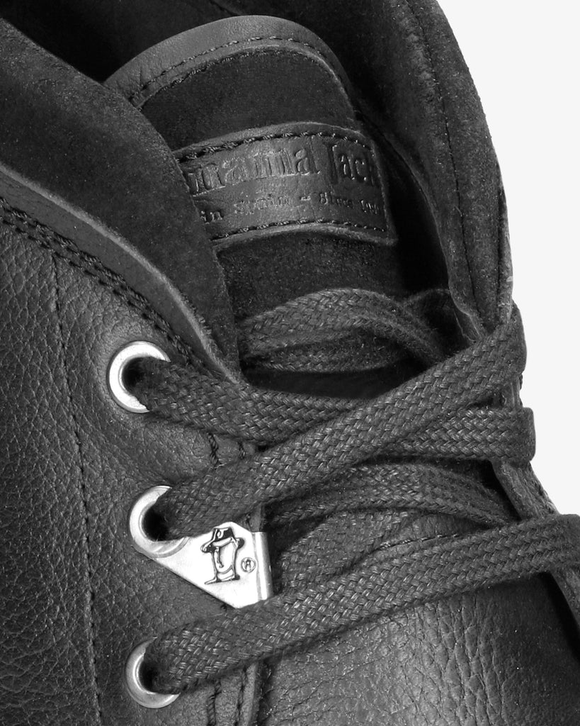 Bota Panama Tor botín de piel con forro interior de piel. negro