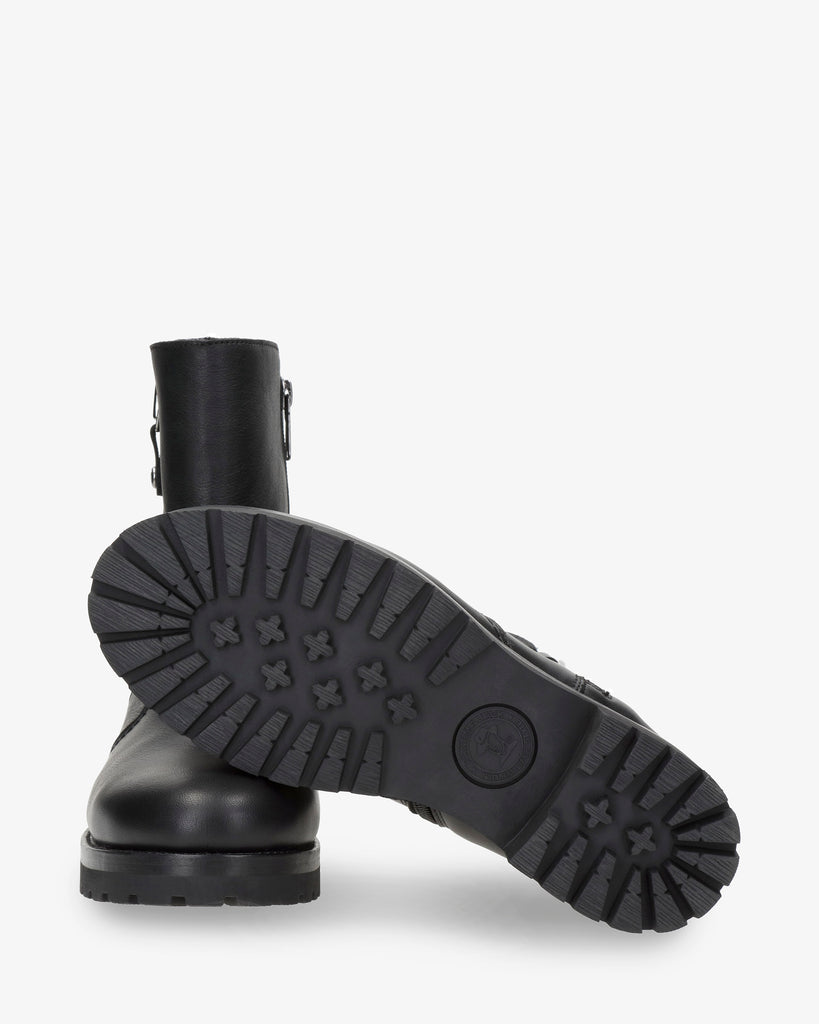 Fabi Igloo botas de piel con forro interior de pelo natural. negro