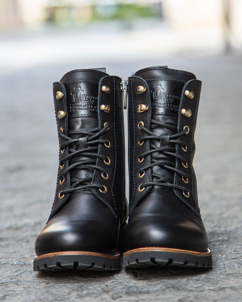 Fara Igloo Trav botas de piel con forro interior de pelo natural. negro