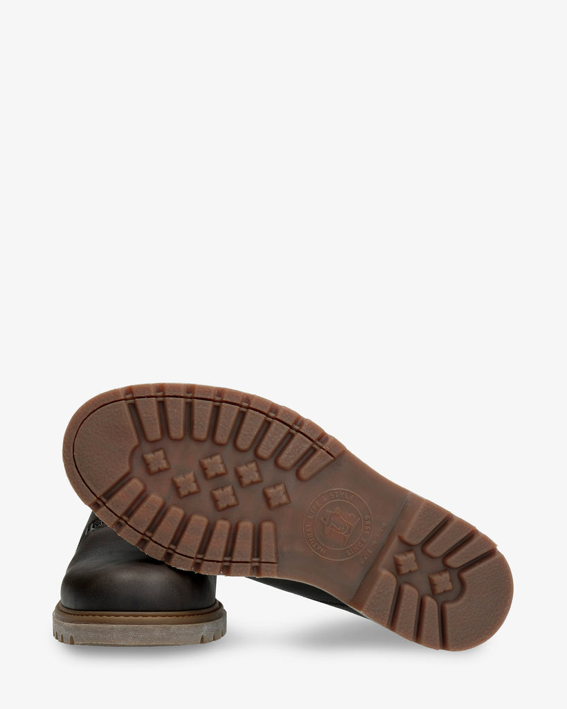 Fargo botín de piel con forro interior de piel. gris