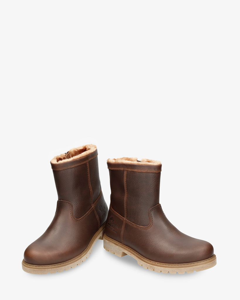 Fedro botas de piel con forro interior de pelo. cuero