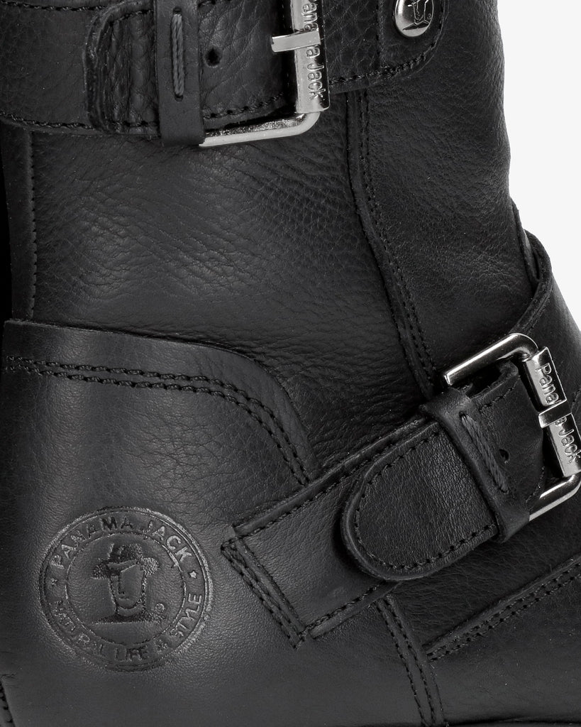 Felina Igloo botas de piel con forro interior de pelo natural. negro