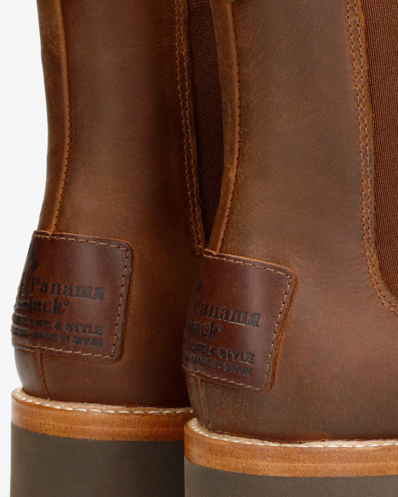 Francesca Igloo botines de piel con forro interior de pelo natural. cuero