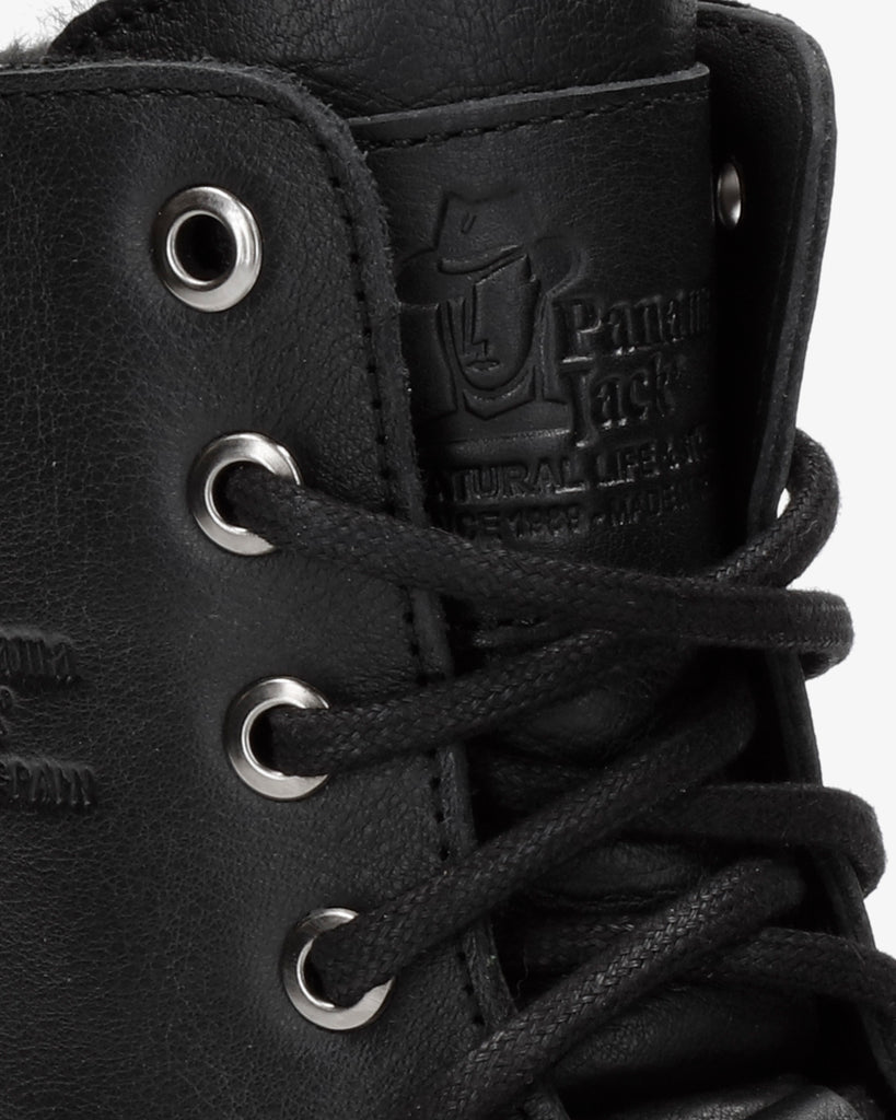 Frisia botas de piel con forro interior de pelo. negro