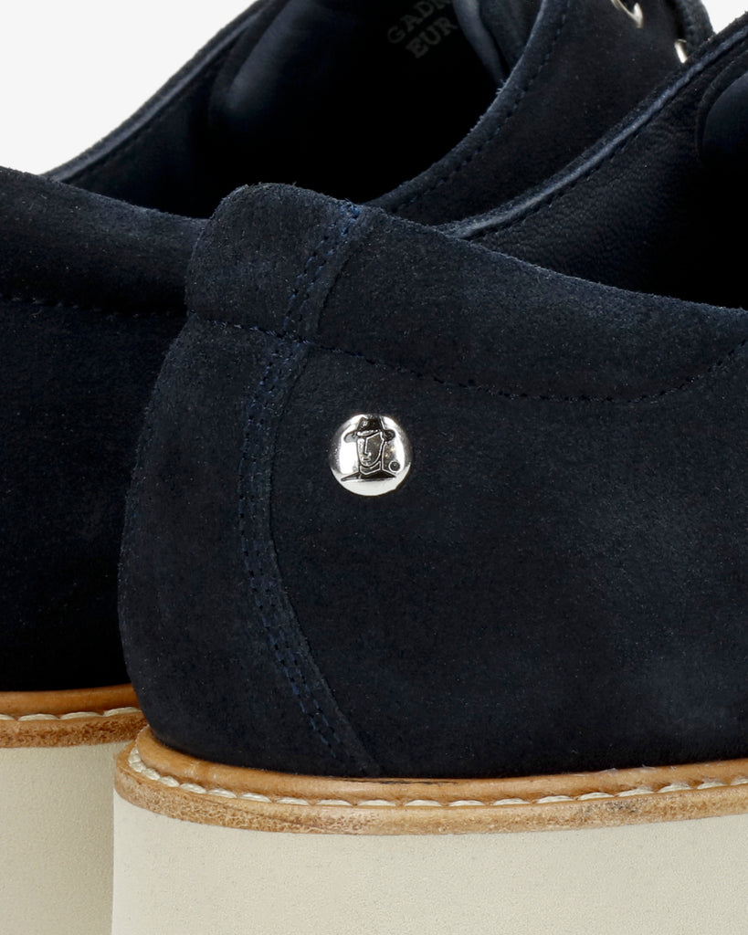 Gadner zapatos de piel con forro interior de piel. marino