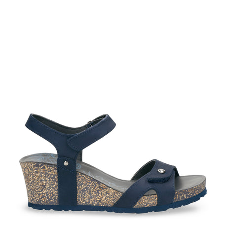 Julia Basics sandalias de piel con forro interior de piel. marino