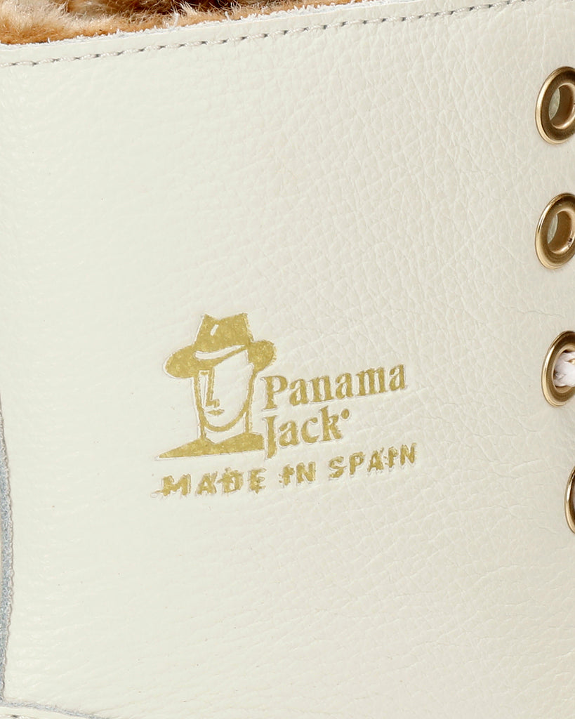 Padma botas de piel con forro interior de pelo. blanco