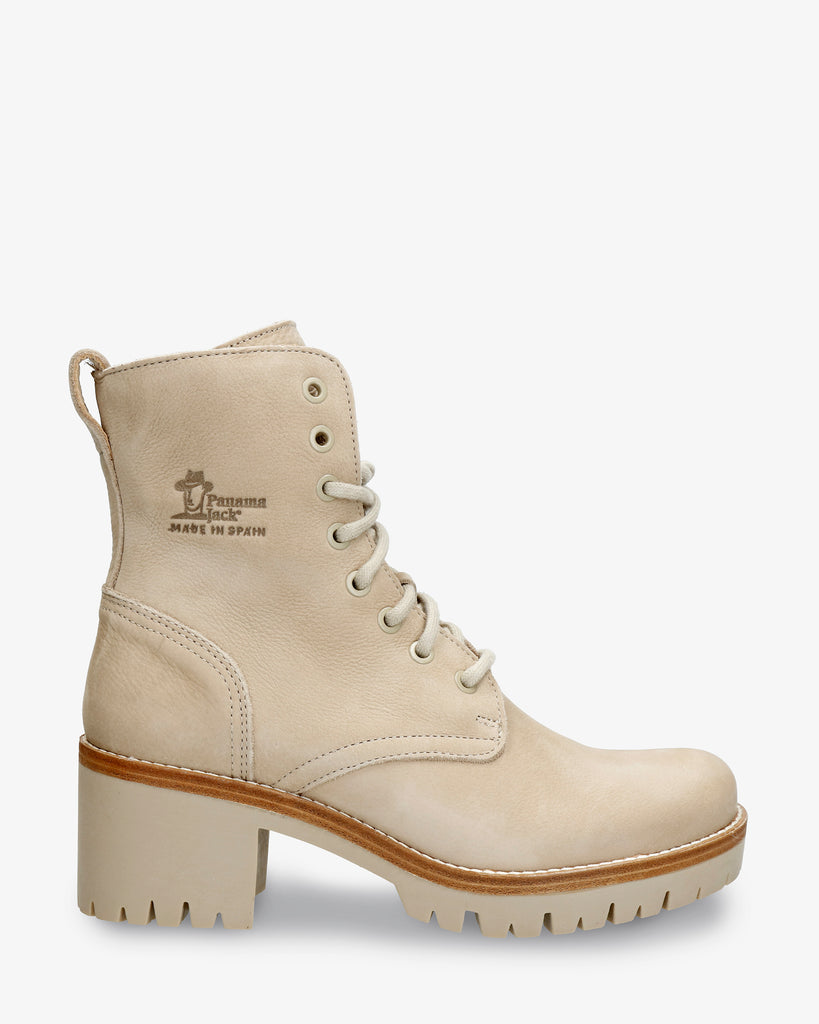 Padma botas de piel con forro interior de piel. crudo