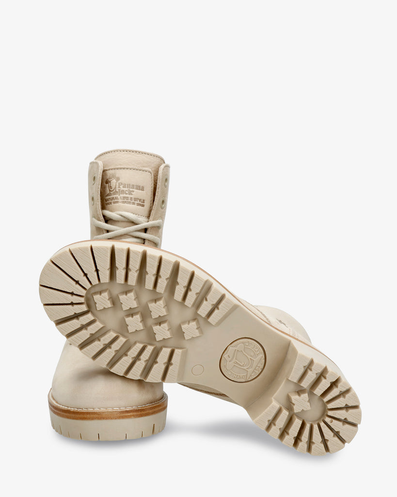 Padma botas de piel con forro interior de piel. crudo