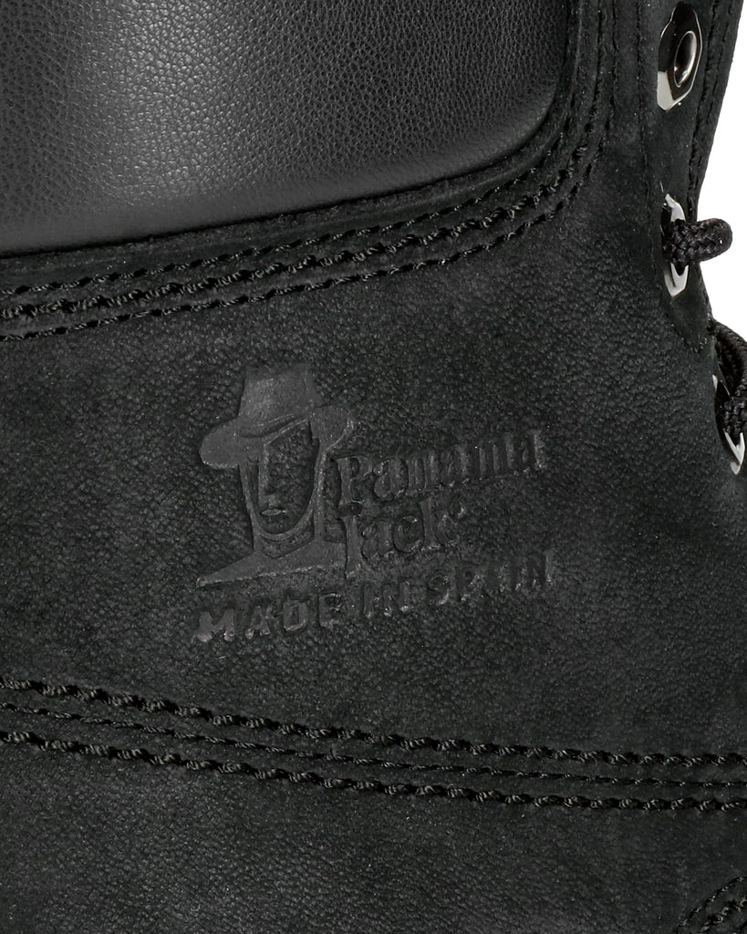 Panama 03 botas de piel con forro interior de pelo. negro