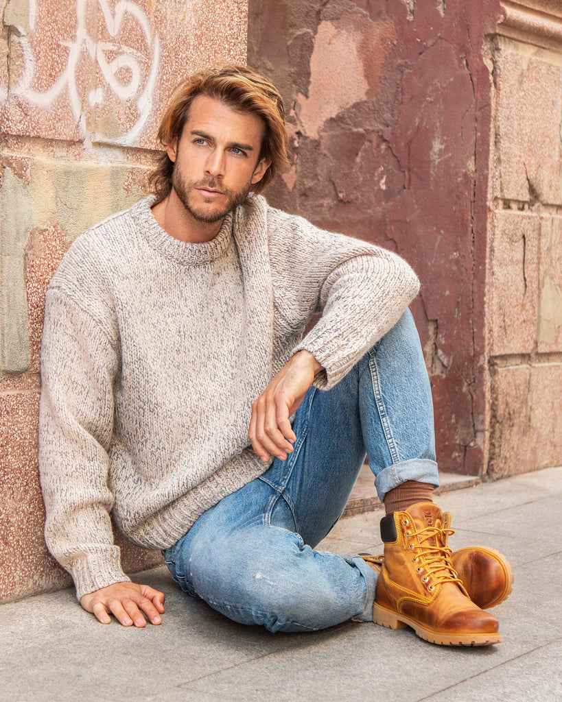 Panama 03 botas de piel con forro interior de piel. vintage