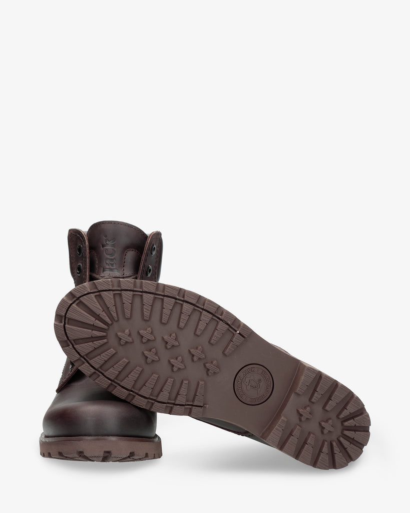 Panama 03 botas de piel con forro interior de piel. marron