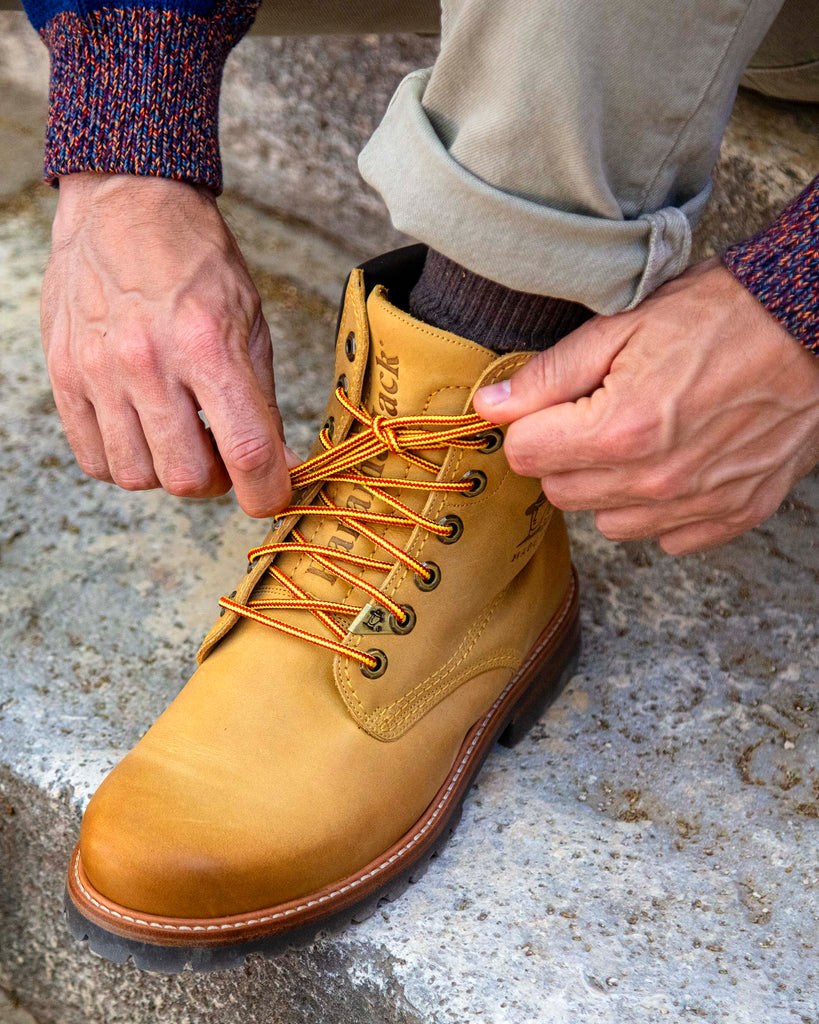 Panama 03 botas de piel con forro interior de piel. vintage