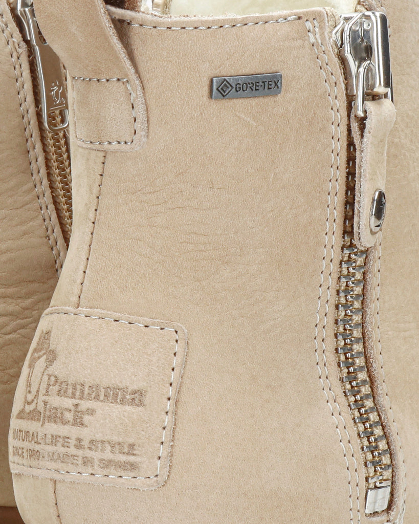 Pauline Gtx botín de piel con forro interior de gore-tex®. crudo