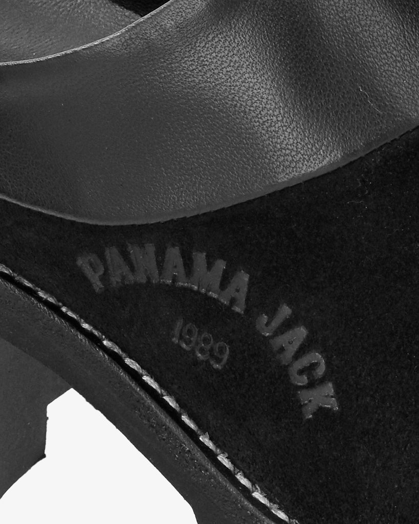 Priana zueco de piel con forro interior de piel. negro