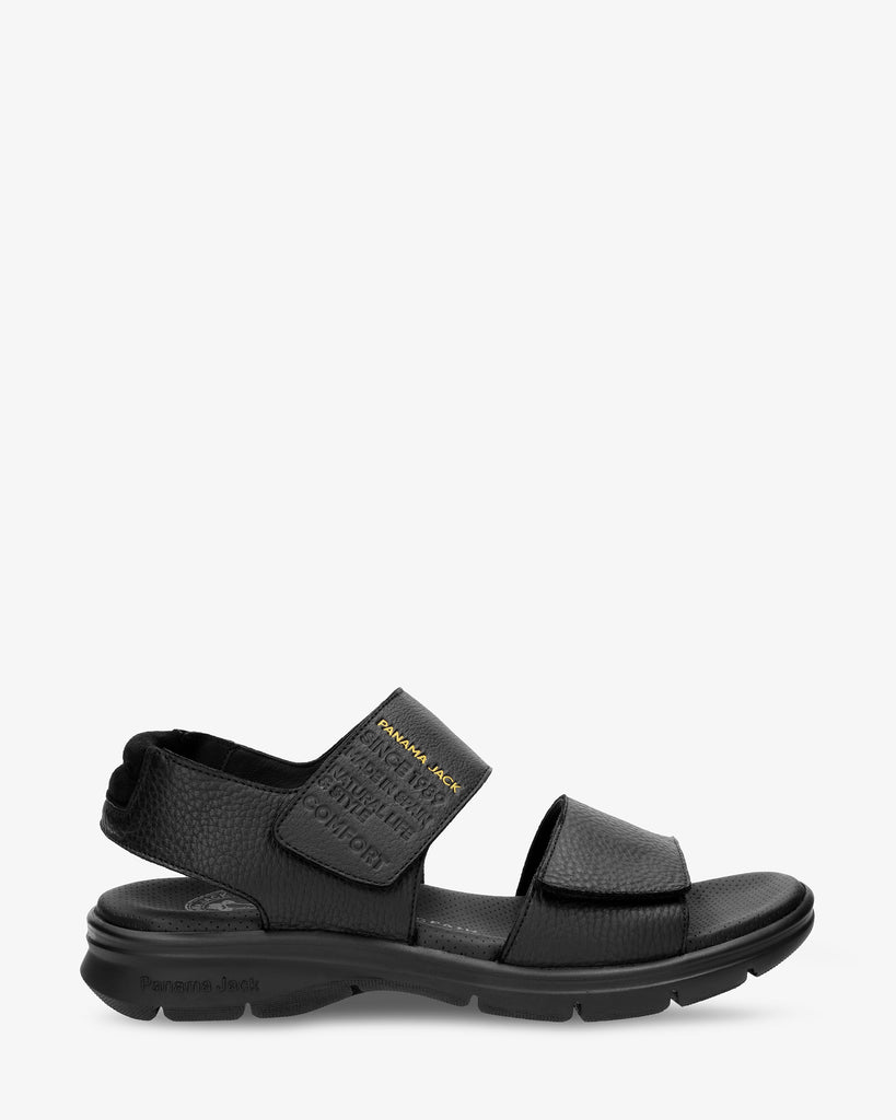 Rusell sandalias de piel con forro interior de piel. negro