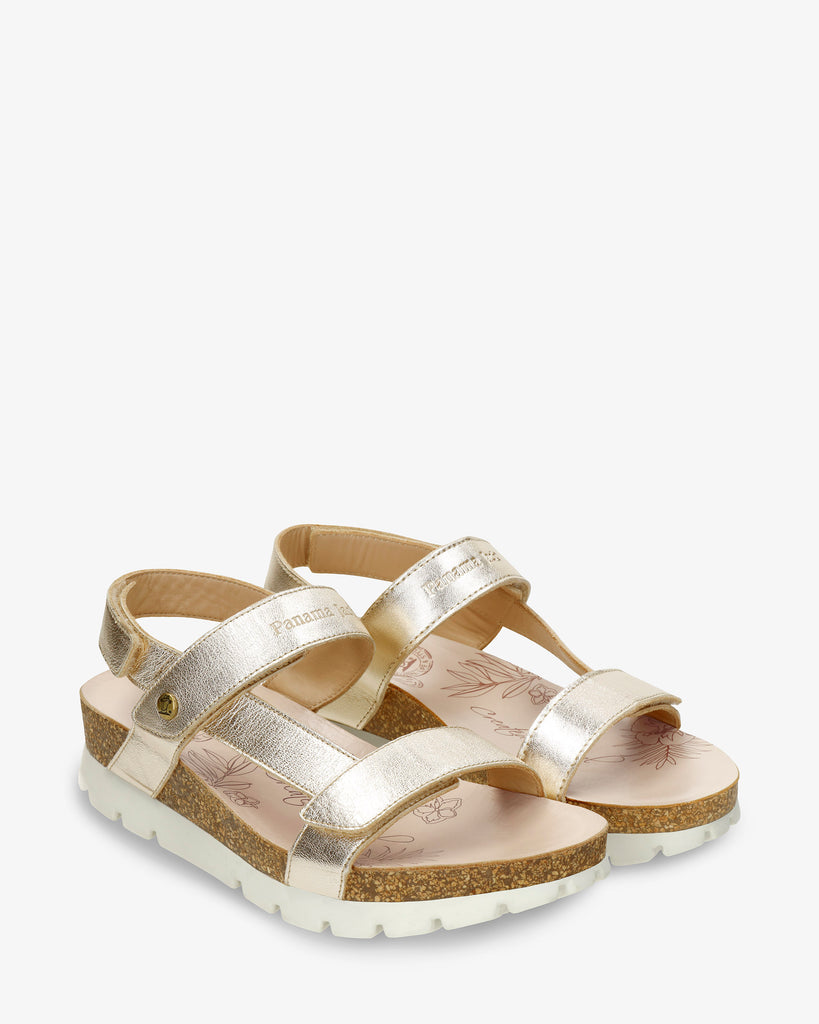 Selma Shine sandalias de piel con forro interior de piel. oro