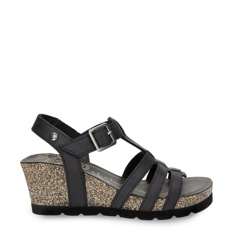 Vero sandalias de piel con forro interior de piel. negro