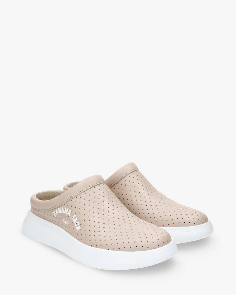 Yannick zueco de piel con forro interior de piel. taupe