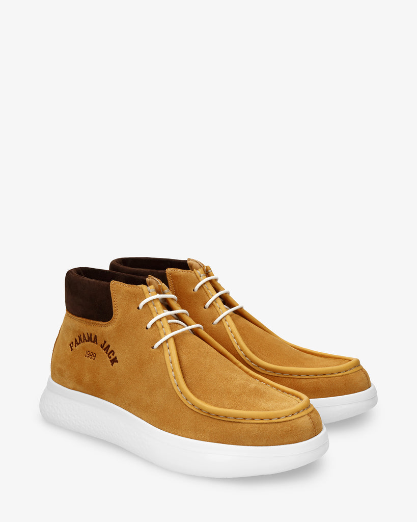 Yordan botines de piel con forro interior de piel. melocoton