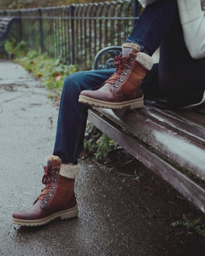 Tuscani botas de piel con forro interior de pelo. cuero